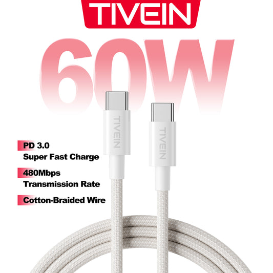 USB C Male to Male Cable 60W C501