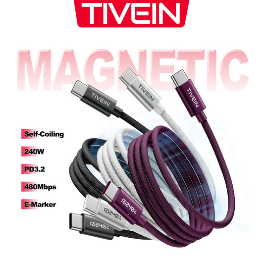240W Magnetic USB-C Charging Cable