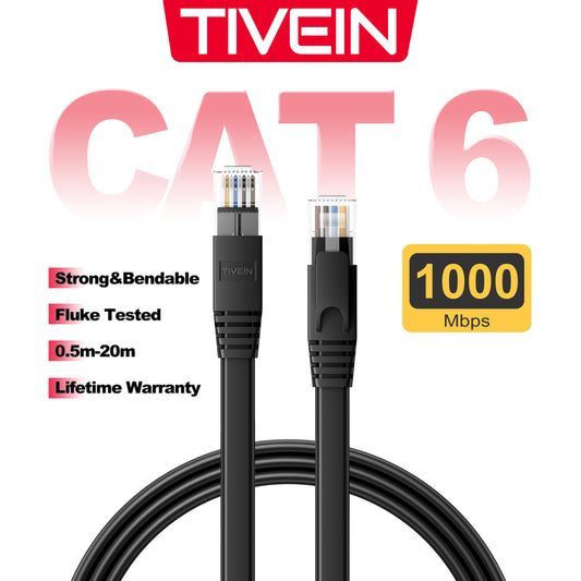Flat Cat 6 UTP Ethernet Patch Cable D602