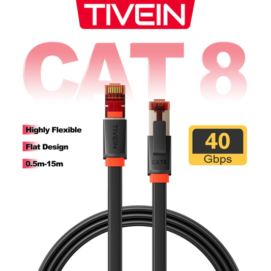 Flat Cat 8 U/FTP Ethernet Patch Cable