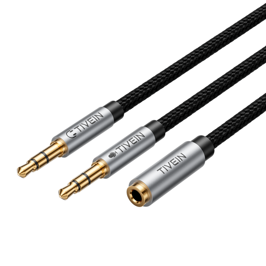 3.5mm Female to Dual Male Audio Cable