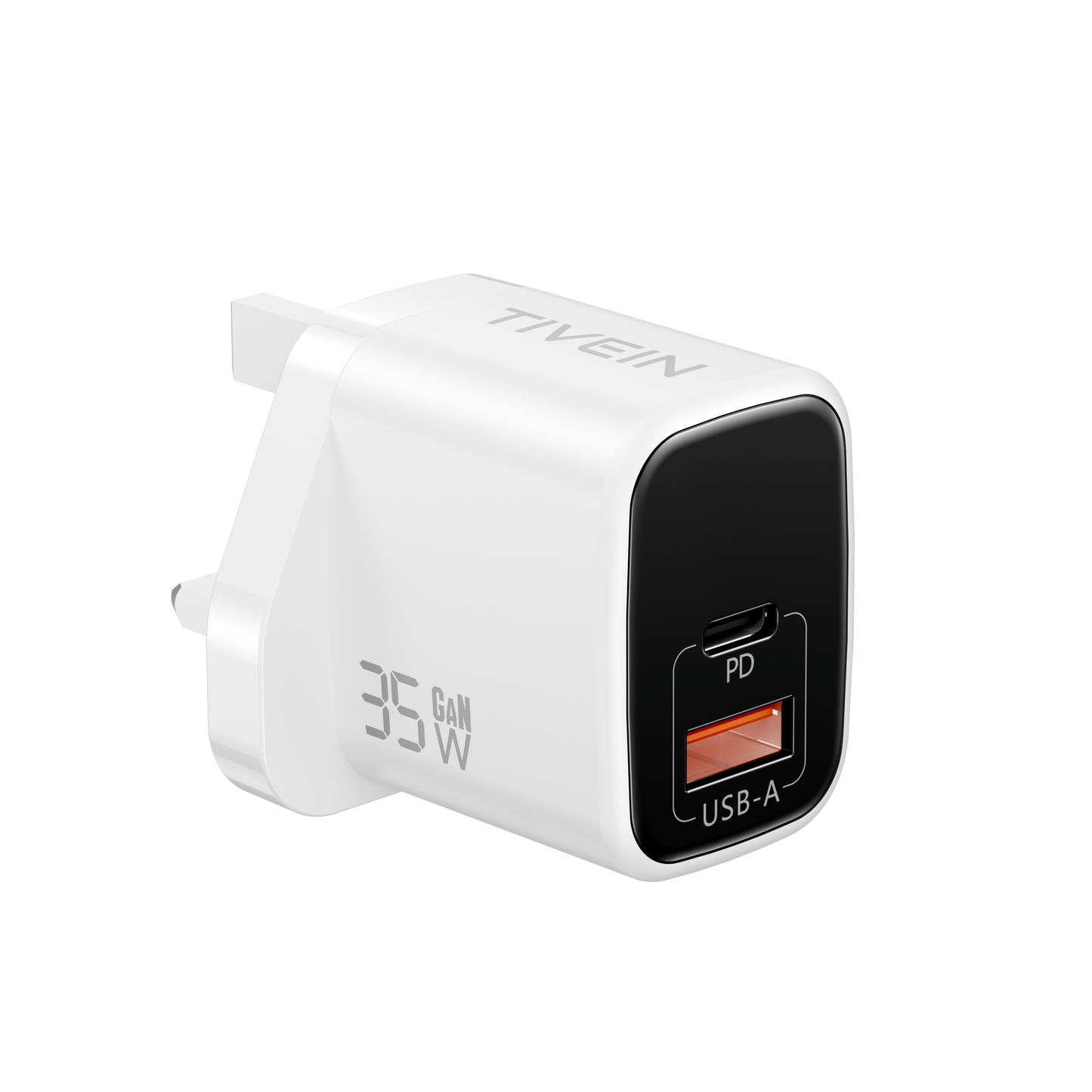 35W 2-Port USB (C+A) GaN Charger UK-Plug