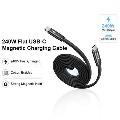 240W Flat Magnetic USB-C Charging Cable