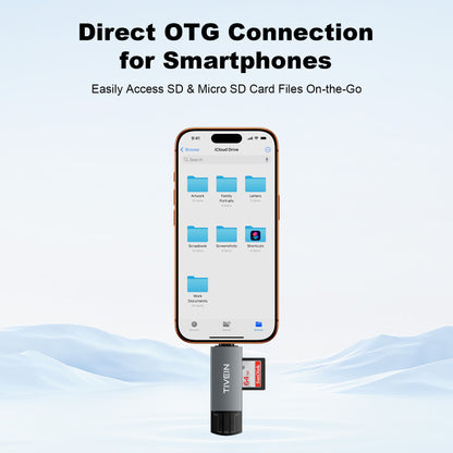 2-in-1 USB 3.0 A+C Card Reader(SD+TF)