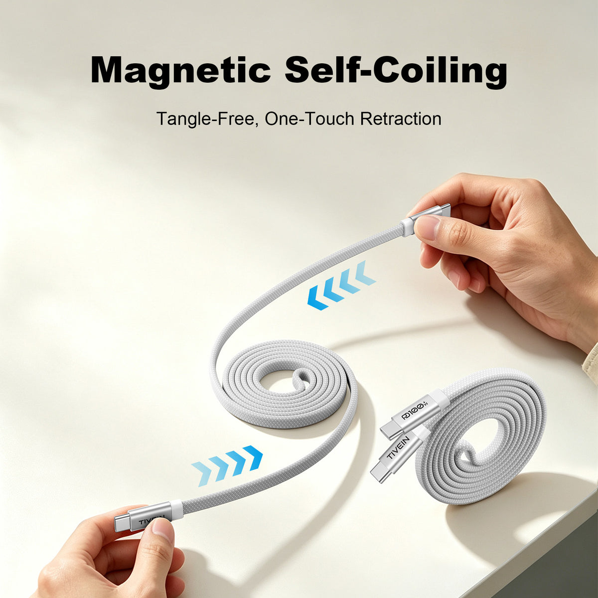 240W Flat Magnetic USB-C Charging Cable