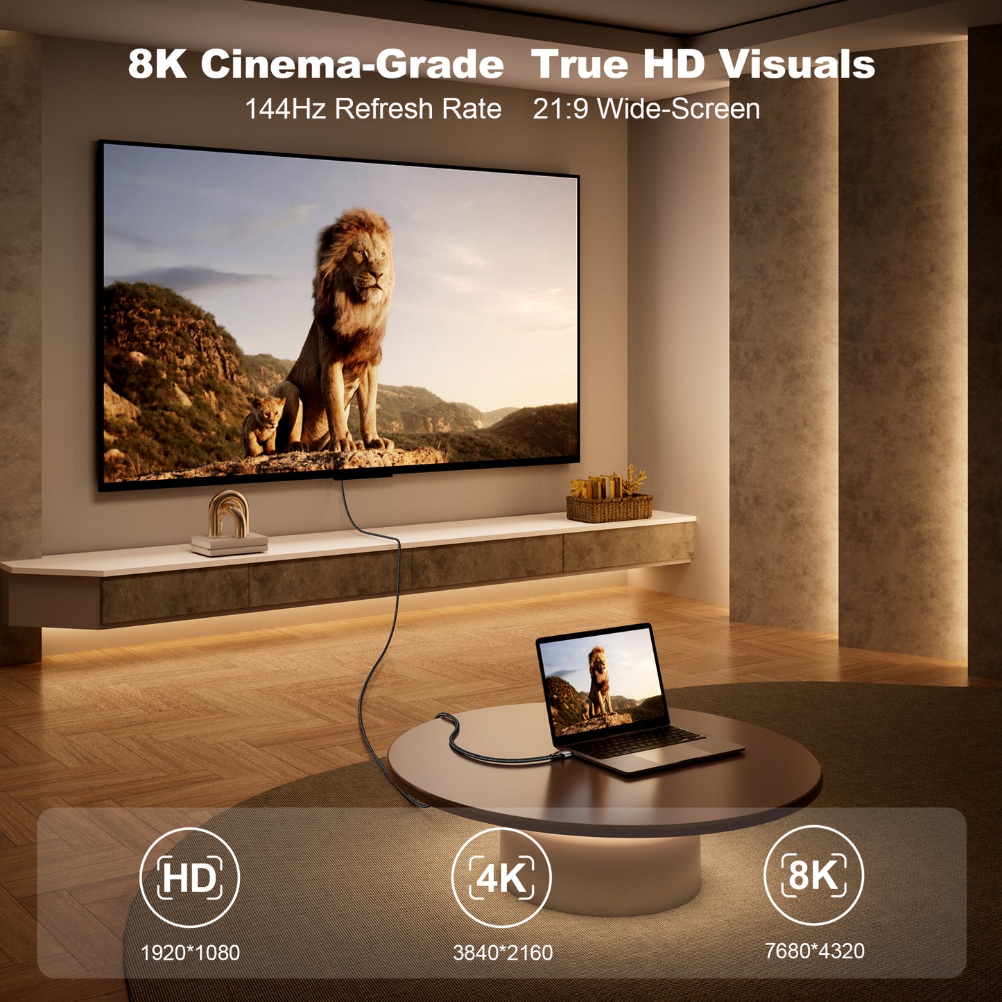 HDMI 2.1 Cable Alum Type A301