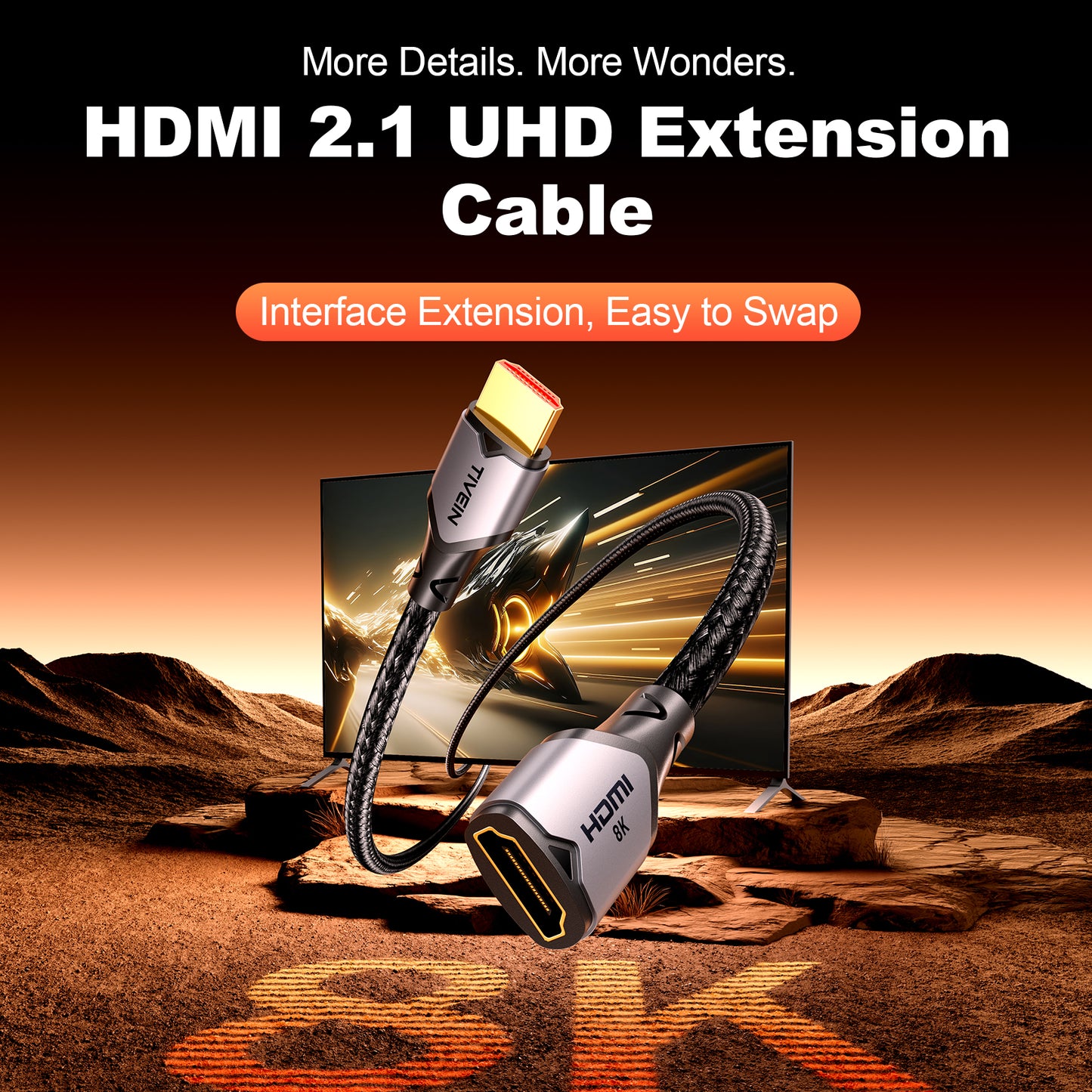 HDMI 2.1 Extention Cable Alum Type A305