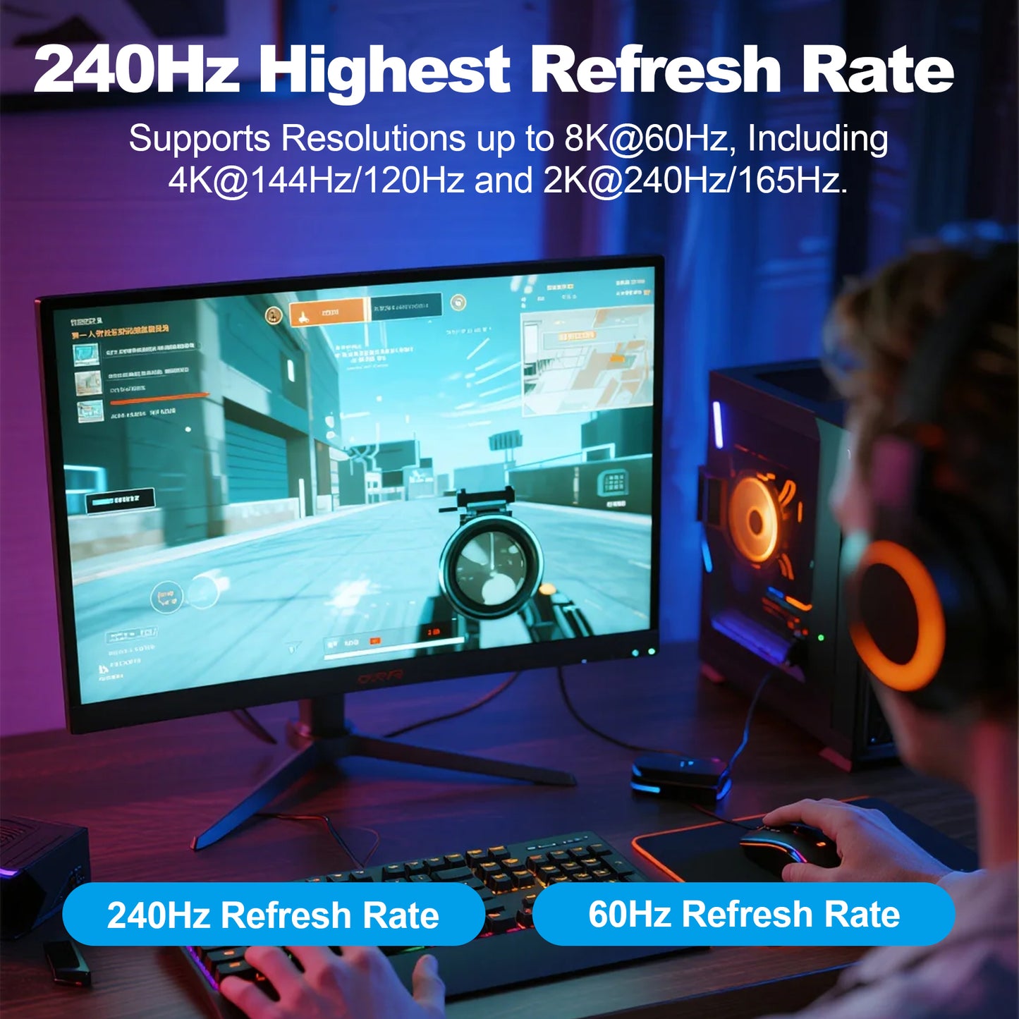 DisplayPort 1.4 Male to Male Cable Alum Type B201