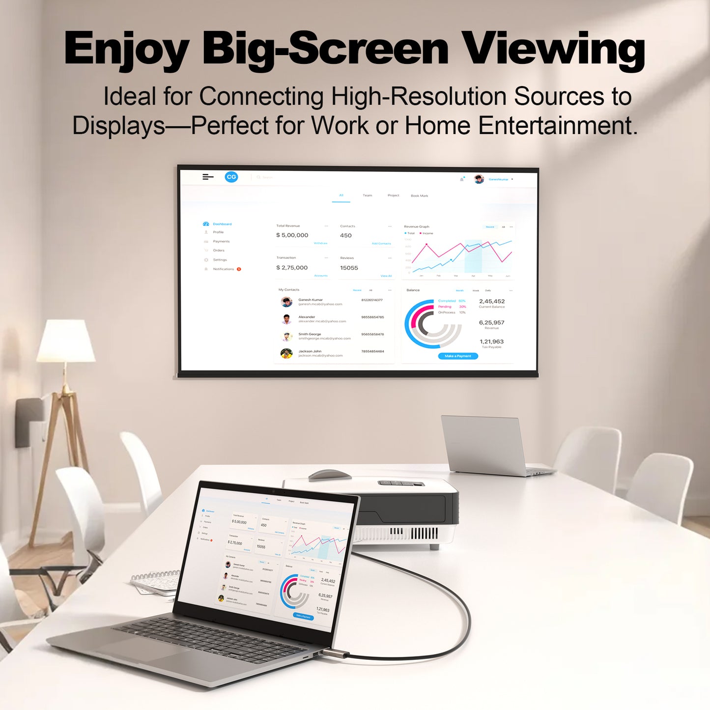 DisplayPort 1.4 Male to Male Cable Alum Type B201