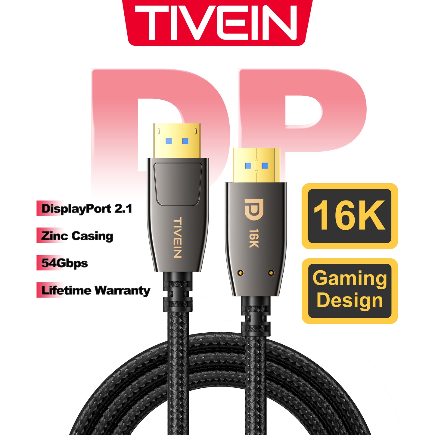 DisplayPort 2.1 Male to Male 54G Cable B401