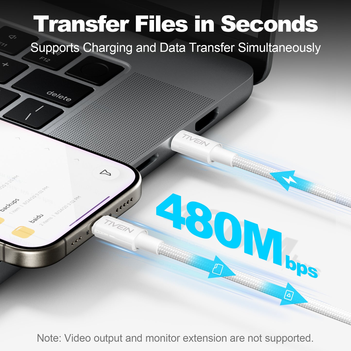 USB C Male to  Male Cable 100W C502