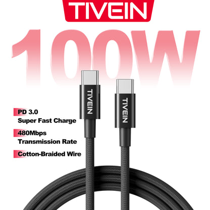 USB C Male to  Male Cable 100W C502