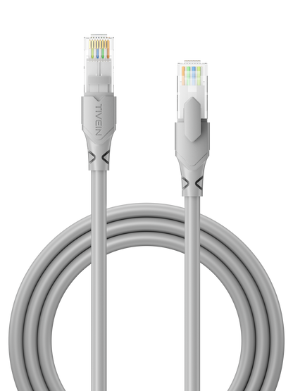 Cat 6 UTP Ethernet Patch Cable Grey/Blue/Yellow