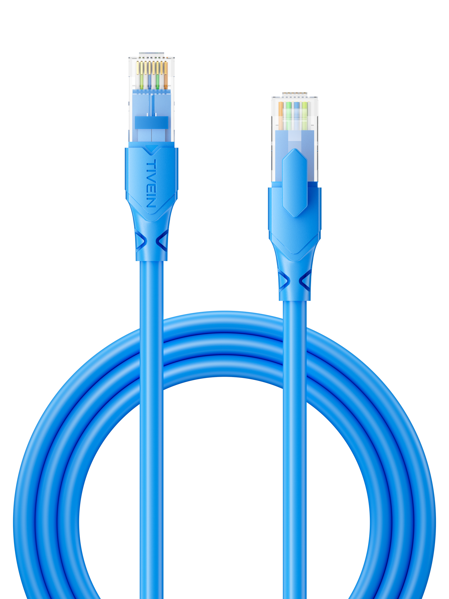 Cat 6 UTP Ethernet Patch Cable Grey/Blue/Yellow