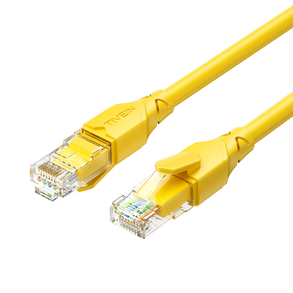 Cat 6 UTP Ethernet Patch Cable Grey/Blue/Yellow