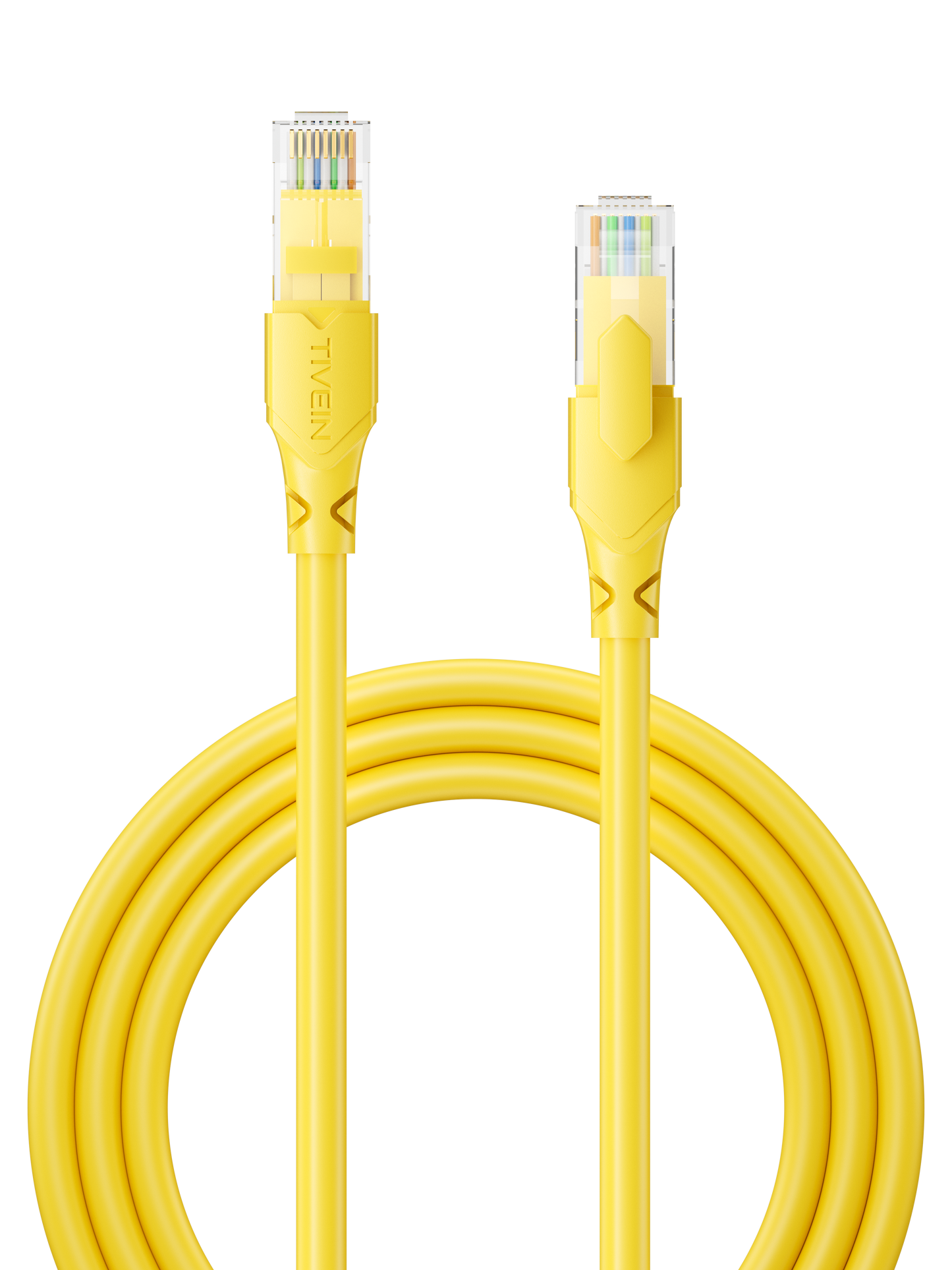 Cat 6 UTP Ethernet Patch Cable Grey/Blue/Yellow