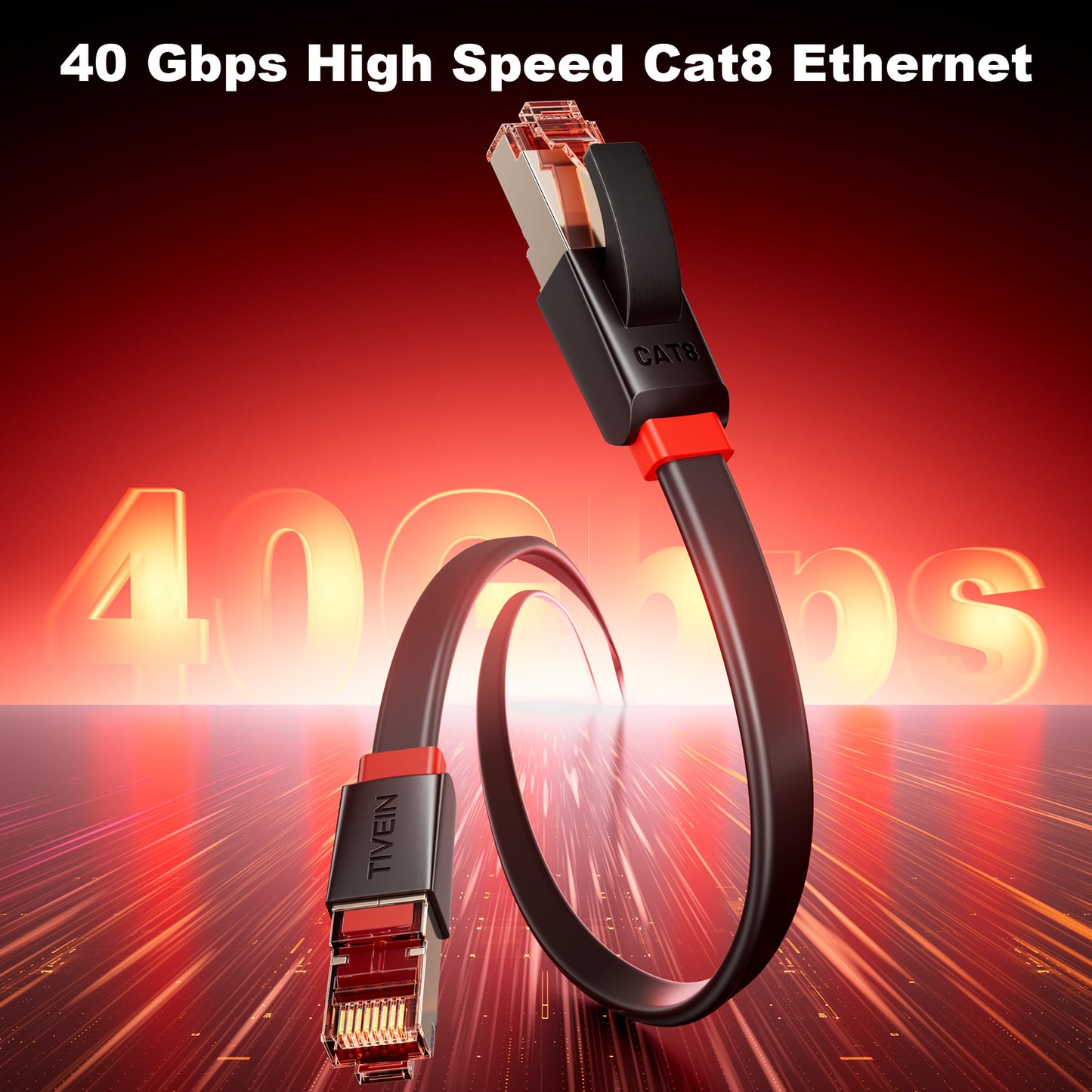 Flat Cat 8 U/FTP Ethernet Patch Cable