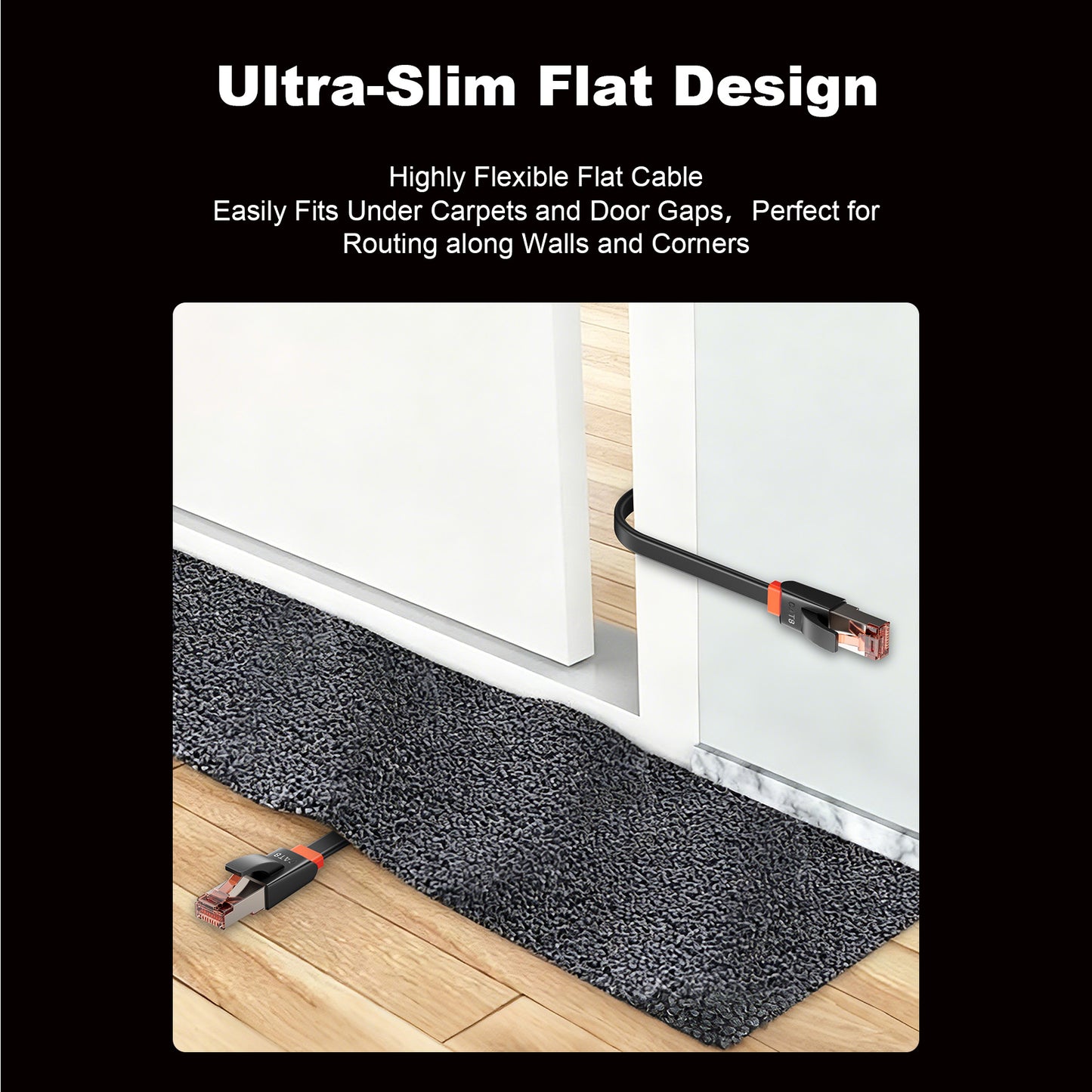 Flat Cat 8 U/FTP Ethernet Patch Cable