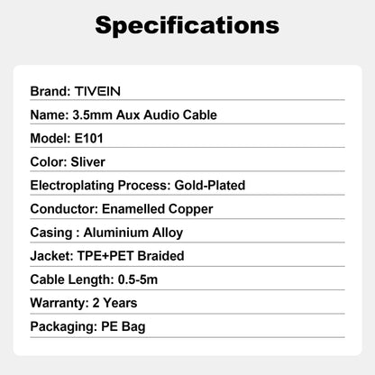 3.5mm Aux Audio Cable