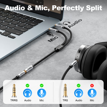 3.5mm Female to Dual Male Audio Cable