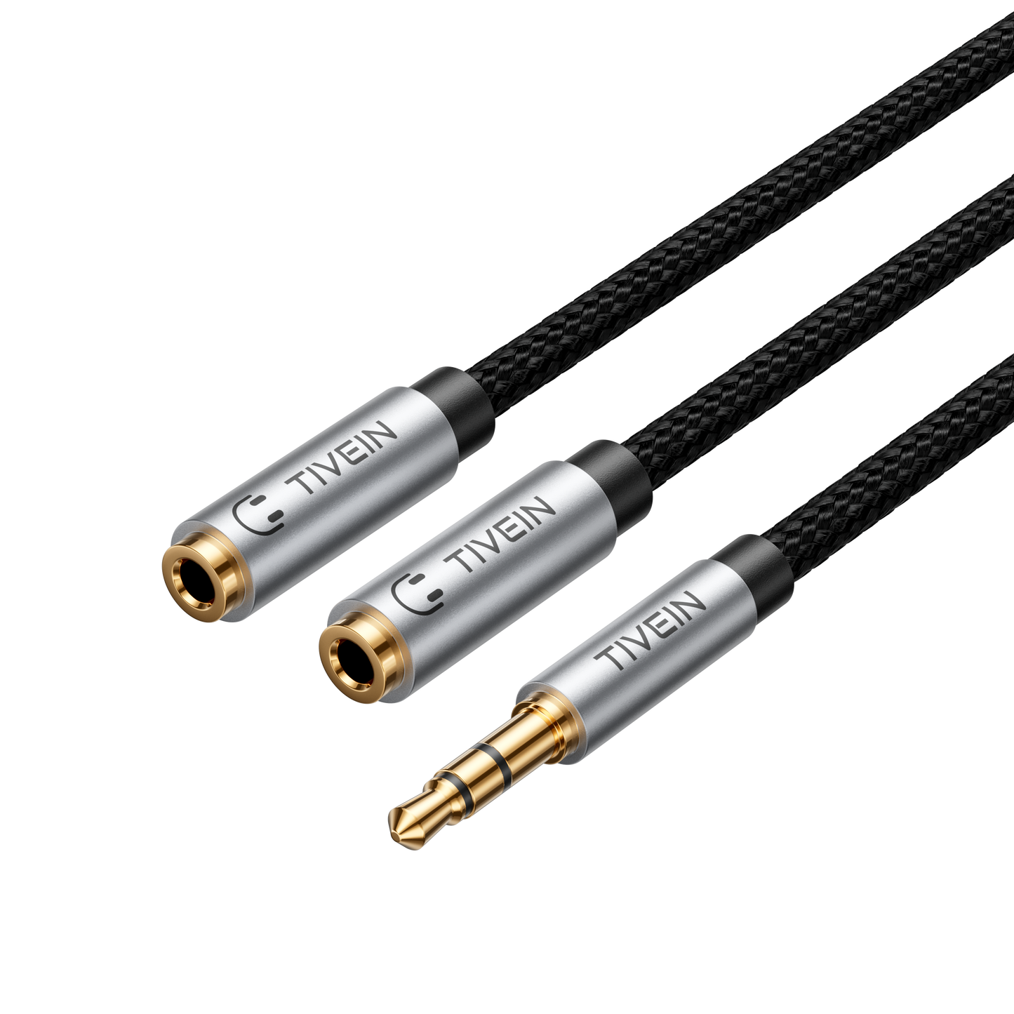 3.5mm Male to Dule Female Stereo Splitter Cable 0.2m