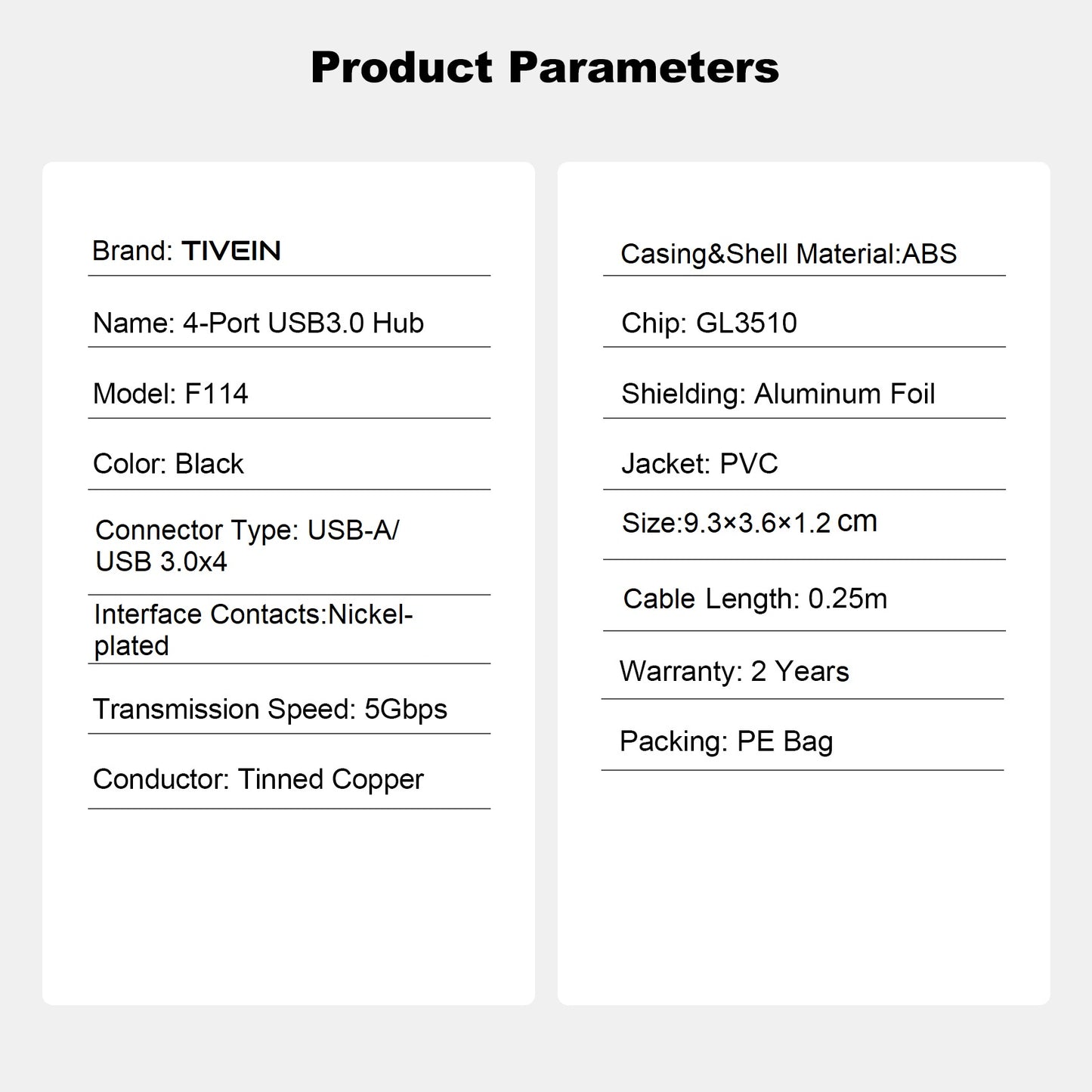 4-Port USB 3.0 Hub F114