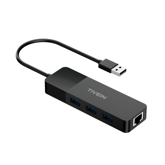 USB to 3-Port USB  3.0 Hub with Gigabit RJ45