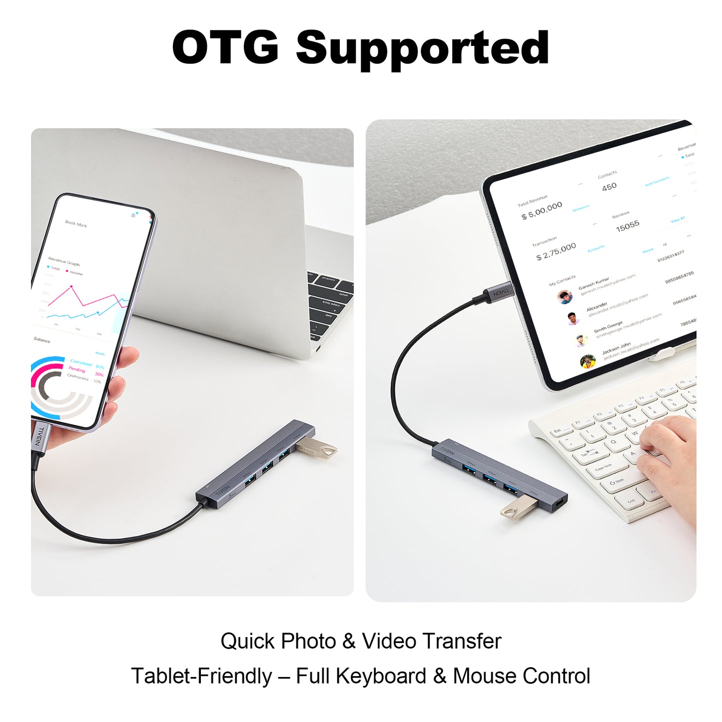 USB-C to USB 3.2 Gen 1 Type-A Mini Hub F215