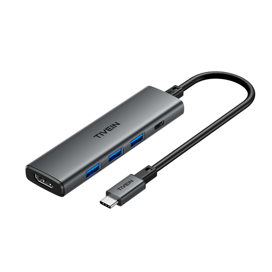 5-in-1 USB-C TO HDMI 2.0/USB3.0*3/PD Docking Station