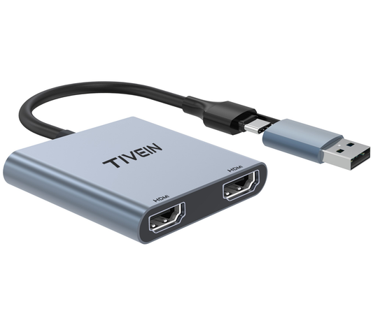 USB-C&A to Dual HDMI MST Adapter