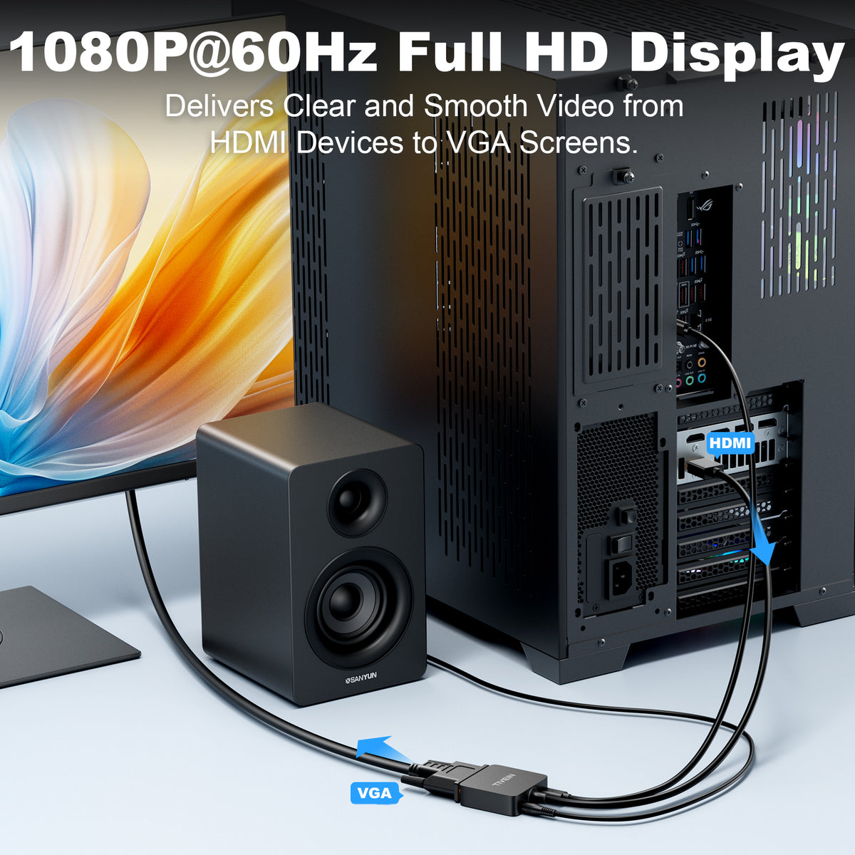 HDMI to VGA Adapter with Audio