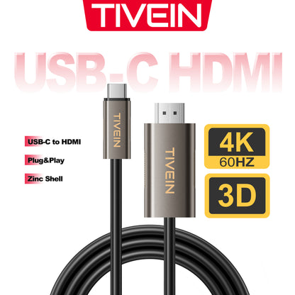 USB-C to HDMI 4K Adapter Cable Zinc Type