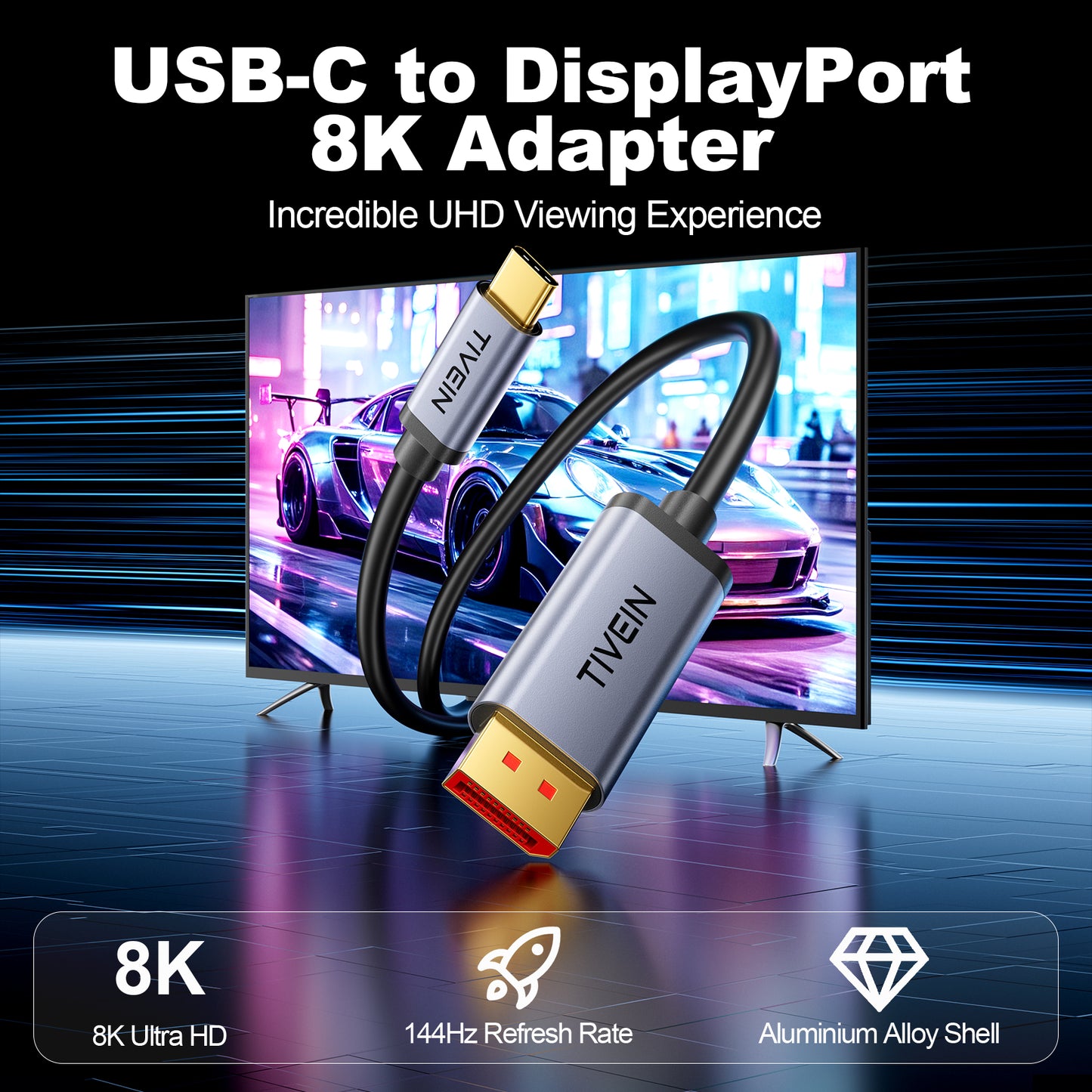 USB-C to DP 1.4 Adapter Cable