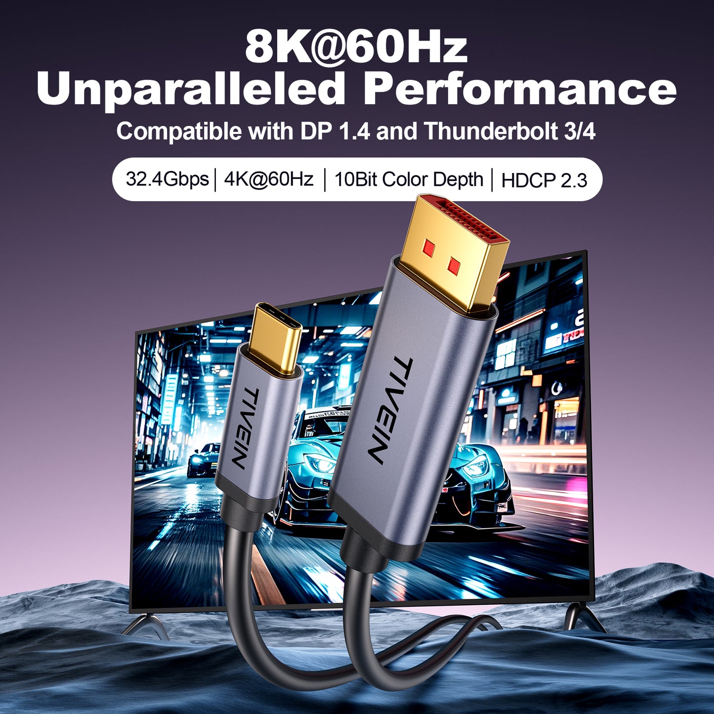 USB-C to DP 1.4 Adapter Cable