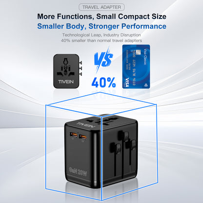 Adaptador de viaje universal de 20W con 3 puertos USB (C+C+A)